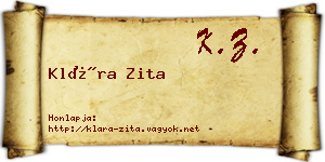 Klára Zita névjegykártya