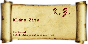 Klára Zita névjegykártya